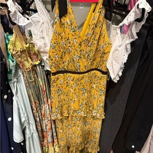 Lulu's Yellow Floral Maxi Dress
